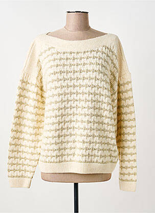 Pull col bateau manches longues beige GARCIA femme