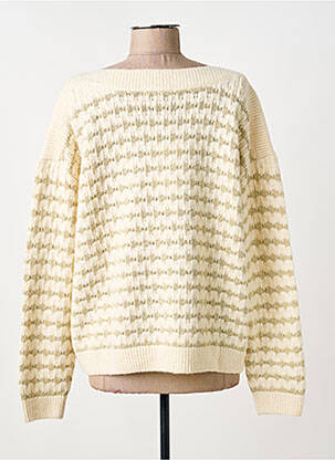 Pull coupe droite manches longues beige GARCIA femme