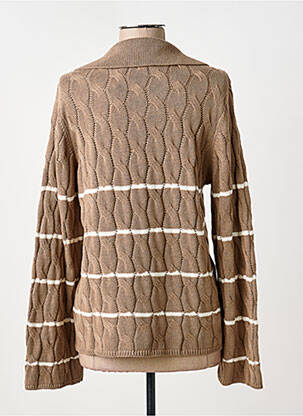Pull coupe droite manches longues marron CREAM femme