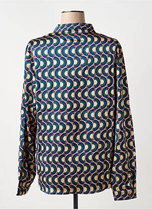 Chemisier imprimé fantaisie manches longues bleu FREEMAN T.PORTER femme