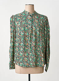 Blouse imprimé fantaisie manches longues vert C'EST BEAU LA VIE femme