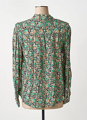 Blouse imprimé fantaisie manches longues vert C'EST BEAU LA VIE femme