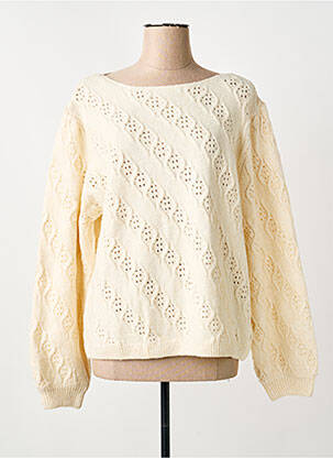 Pull coupe droite manches longues beige GARCIA femme