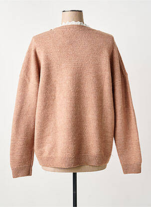 Pull resserrée sur le bas manches longues beige C'EST BEAU LA VIE femme