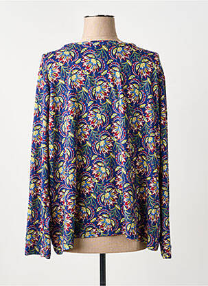 Pull col v manches longues bleu LA FIANCÉE femme