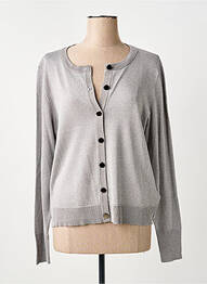 Gilet manches longues resserrée sur le bas gris KAFFE femme