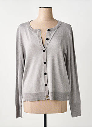 Gilet manches longues resserrée sur le bas gris KAFFE femme