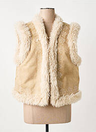 Veste casual col rond beige GARCIA femme