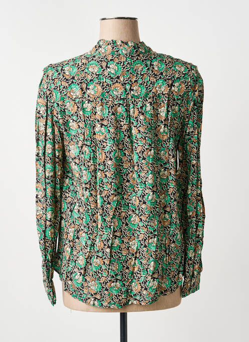 Blouse imprimé fantaisie manches longues vert C'EST BEAU LA VIE femme