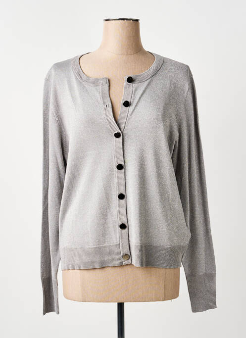 Gilet manches longues resserrée sur le bas gris KAFFE femme