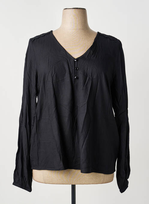 Blouse manches longues manches longues noir KAFFE femme