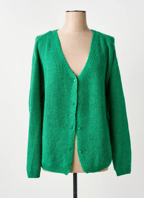 Gilet manches longues vert C'EST BEAU LA VIE femme