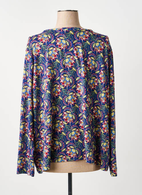 Pull col v manches longues bleu LA FIANCÉE femme