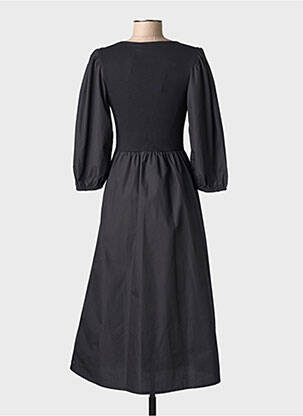 Robe longue manches longues manches longues noir KAFFE femme