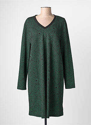 Robe pull coupe droite manches longues vert LA FIANCÉE femme
