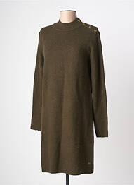 Robe pull coupe droite manches longues vert FREEMAN T.PORTER femme