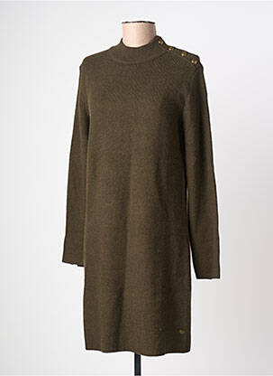 Robe pull col rond manches longues vert FREEMAN T.PORTER femme