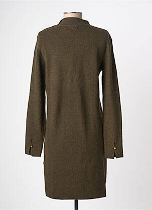 Robe pull coupe droite manches longues vert FREEMAN T.PORTER femme