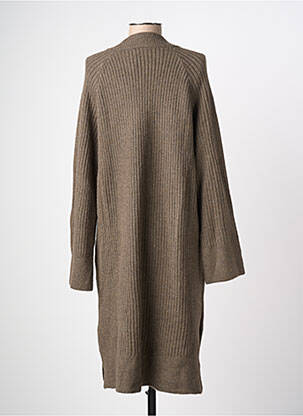 Robe pull coupe droite manches longues vert KAFFE femme