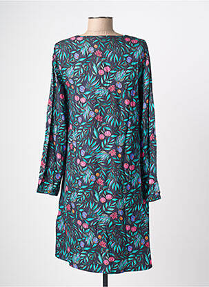 Robe mi-longue coupe fluide manches longues vert LA FIANCÉE femme