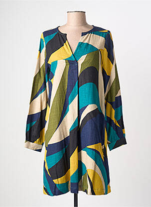 Robe courte manches longues manches longues bleu LA FIANCÉE femme