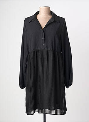 Robe courte coupe fluide manches longues noir C'EST BEAU LA VIE femme