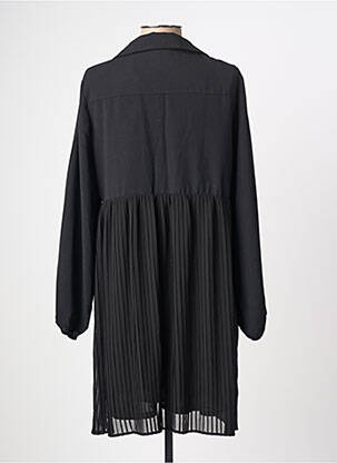 Robe courte coupe fluide manches longues noir C'EST BEAU LA VIE femme