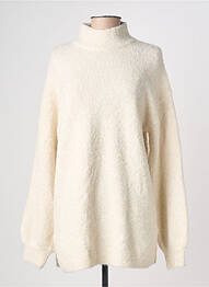 Pull col roulé resserrée sur le bas manches longues beige GARCIA femme