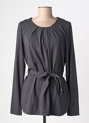 Top coupe cintrée manches longues gris FRANSA femme