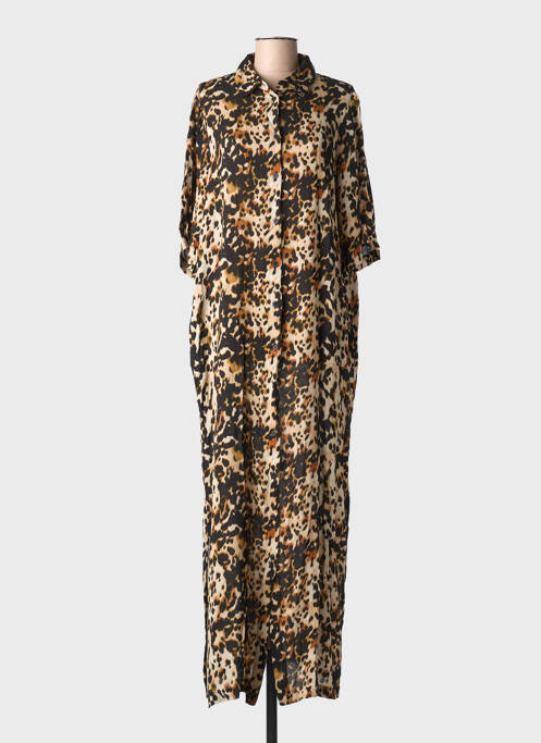 Robe longue manches longues manches longues noir KAFFE femme