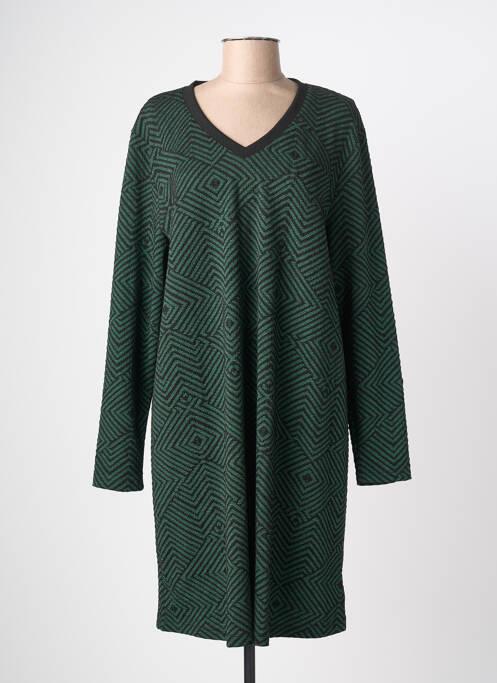 Robe pull col v manches longues vert LA FIANCÉE femme