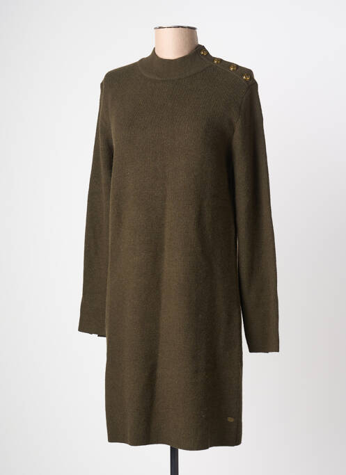 Robe pull col rond manches longues vert FREEMAN T.PORTER femme
