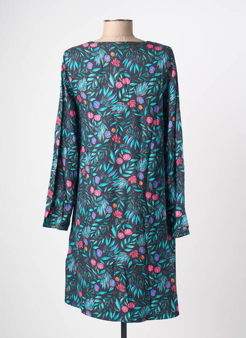 Robe mi-longue imprimé fantaisie manches longues vert LA FIANCÉE femme