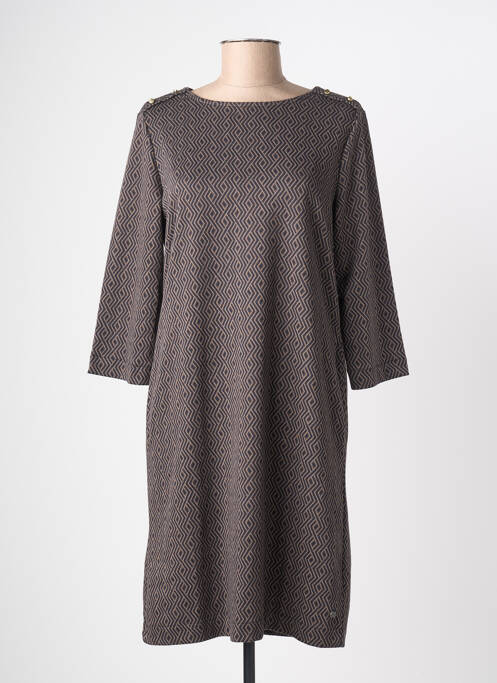 Robe mi-longue manches 3/4 manches 3/4 bleu GARCIA femme