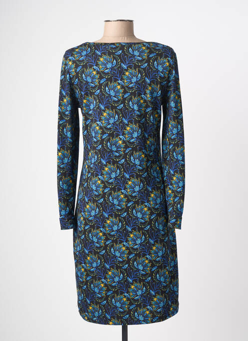Robe mi-longue imprimé fantaisie manches longues bleu LA FIANCÉE femme