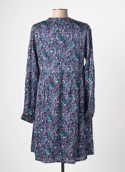 Robe courte manches longues manches longues bleu LA FIANCÉE femme