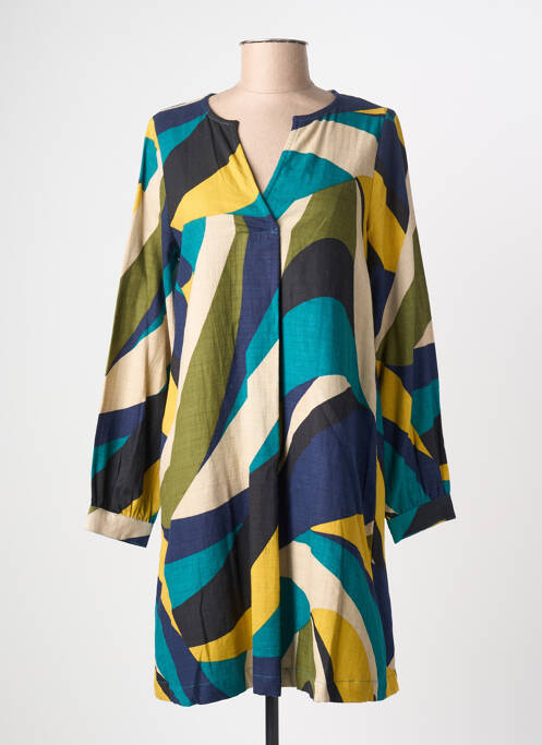 Robe courte manches longues manches longues bleu LA FIANCÉE femme