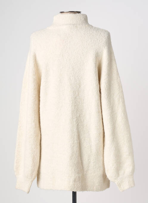 Pull col roulé resserrée sur le bas manches longues beige GARCIA femme