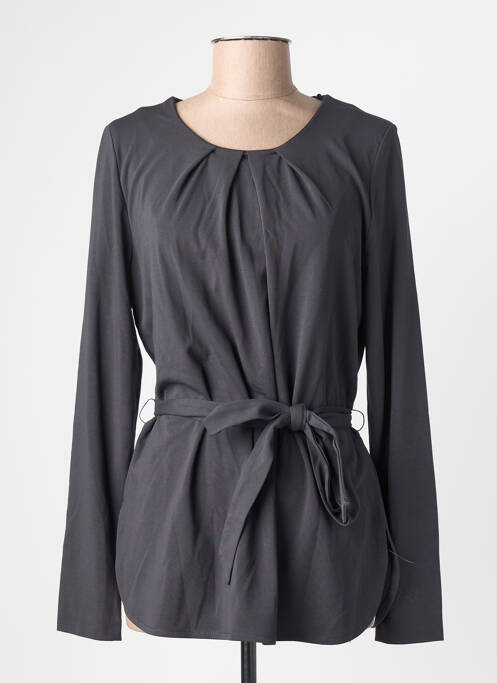Top coupe cintrée manches longues gris FRANSA femme