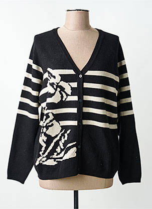 Gilet manches longues stretch noir CREAM femme