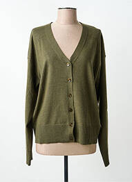 Gilet manches longues stretch vert FREEMAN T.PORTER femme