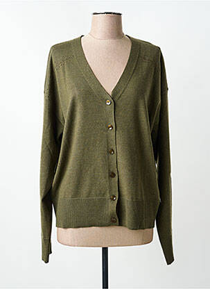 Gilet manches longues stretch vert FREEMAN T.PORTER femme