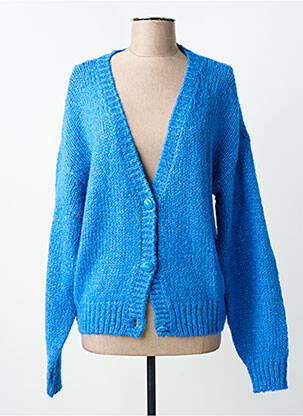 Gilet manches longues resserrée sur le bas bleu GARCIA femme