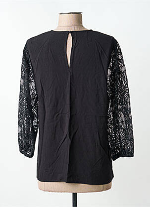Top tissage crêpe manches 3/4 noir KAFFE femme