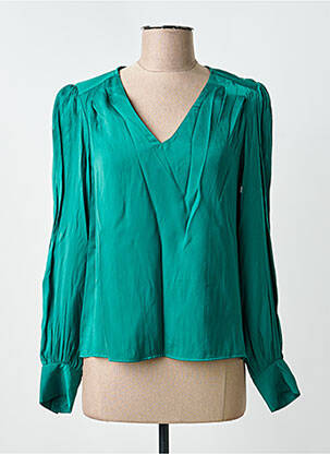 Blouse manches longues manches longues vert GARCIA femme
