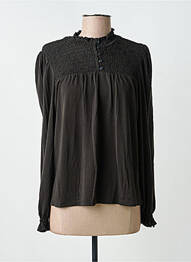 Blouse manches longues manches longues noir GARCIA femme