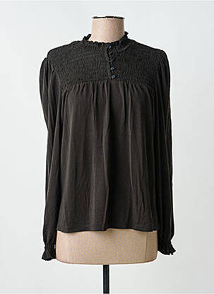 Blouse manches longues manches longues noir GARCIA femme