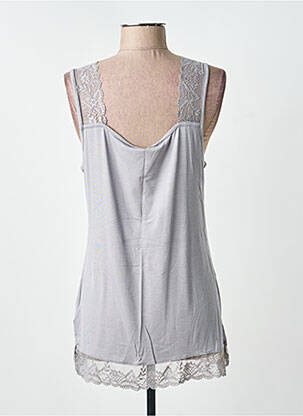 Top tissage jersey sans manche gris CREAM femme