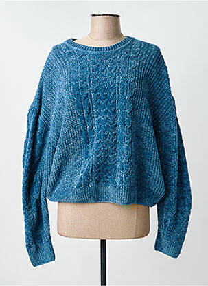 Pull resserrée sur le bas manches longues bleu TIFFOSI femme
