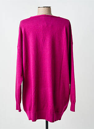 Pull col v manches longues rose COMPAÑIA FANTASTICA femme